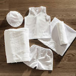 Παρίσης Baptism Towel Set Λευκό 4486_