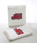 Bellissimo Baptism Towel Set Φορτηγό Λευκό