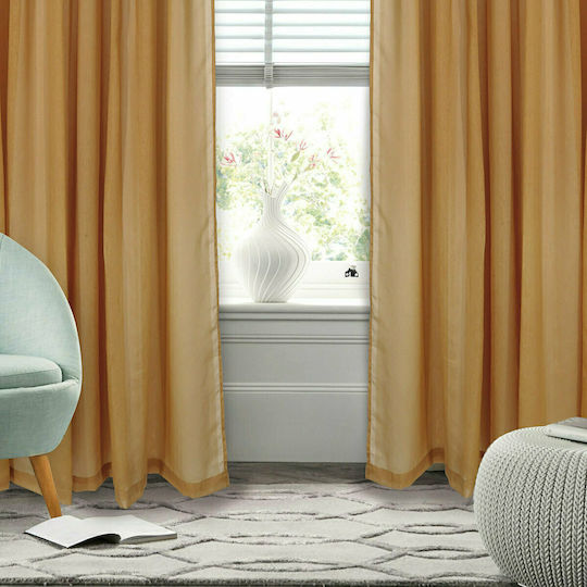 Das Home 2195 Pencil Pleat Curtain Ochre 300x270cm