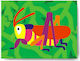 Wooden Kids Peg Puzzle Grasshopper for 2+ Years 11pcs Anelixi