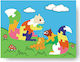 Wooden Kids Peg Puzzle Squirrels for 2+ Years 24pcs Anelixi