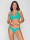 Bikini Triangle Top with Padding Blue