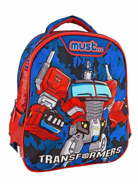 Must Transformers Optimus Prime School Bag Backpack Kindergarten in Blue color