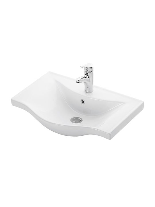 Martin Basic 65 Inset Sink Porcelain 65x46x14cm Glossy Porcelain
