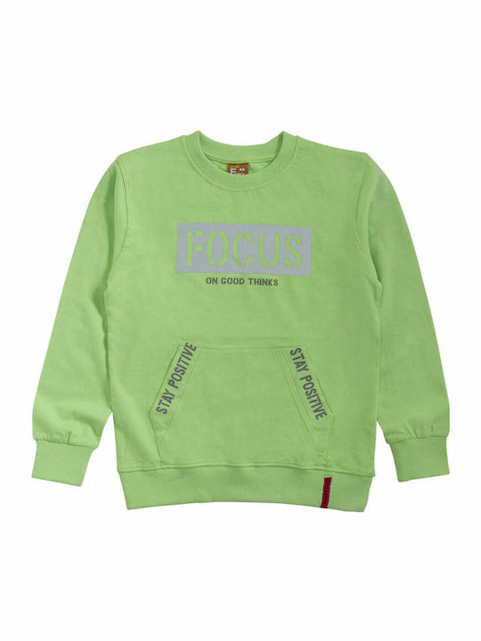 Funky Kids Sweatshirt with Pockets Green