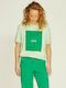 Jack & Jones Γυναικείο T-shirt Pastel Green με Στάμπα