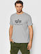 Alpha Industries Herren T-Shirt Kurzarm Gray