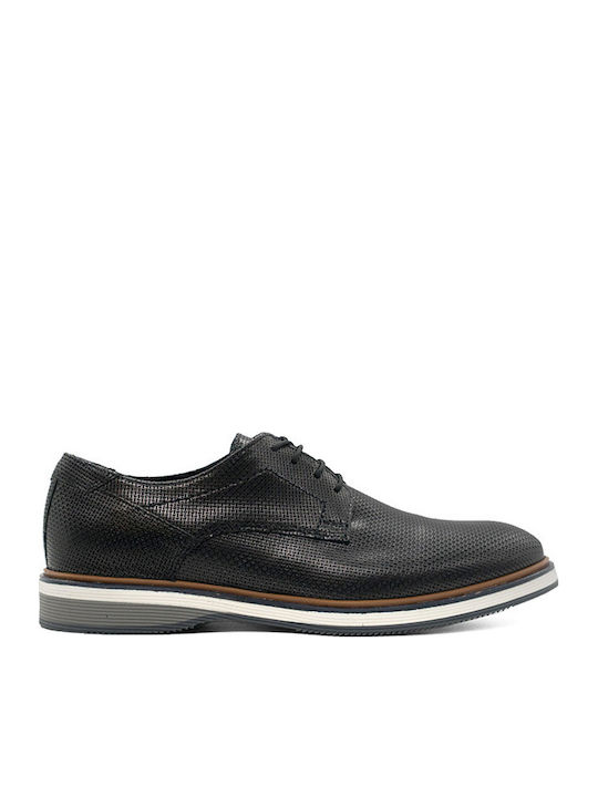 Robinson Δερμάτινα Ανδρικά Casual Παπούτσια Μαύρα