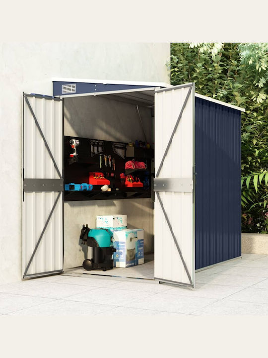 Metallisches Gartenhaus Anthrazit mit Lüftungsschlitzen M1.18xB1.94xH1.78m