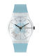 Swatch Daze Ανδρικό Ρολόι 41mm Μπαταρίας με Μπλε Καουτσούκ Λουράκι