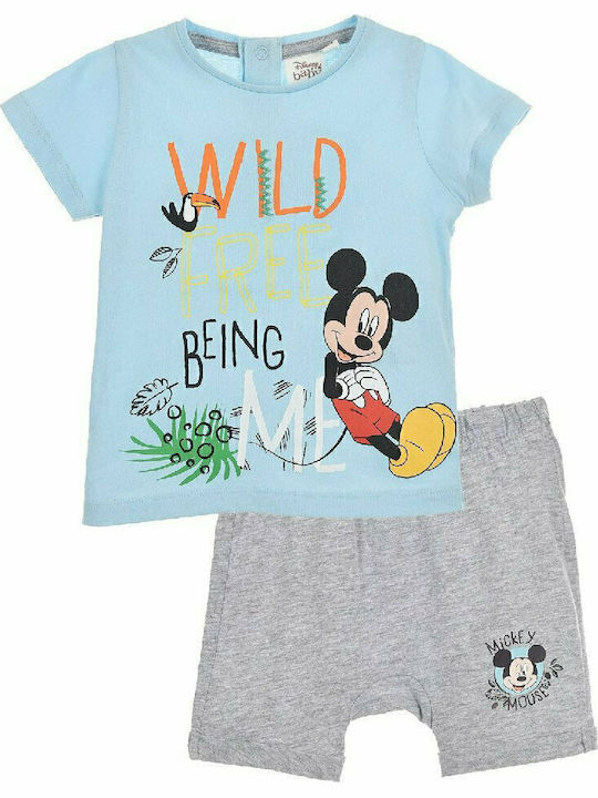 Kids' Set with Shorts Summer 2pcs Light Blue