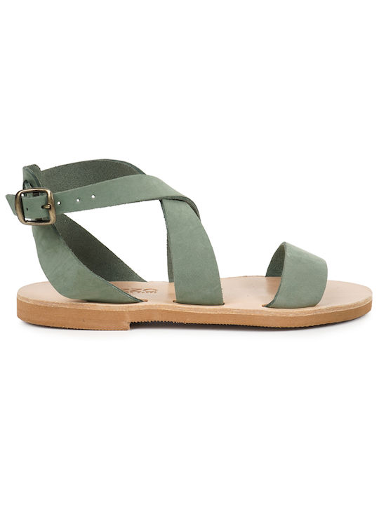 HANDGEFERTIGTE DAMEN-SANDALEN MIT HISATI-LURAKEN - Grün 15207