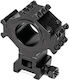 Asg Δαχτυλίδι Στερέωσης Weaver με 3 Rails Ψηλό για Airsoft