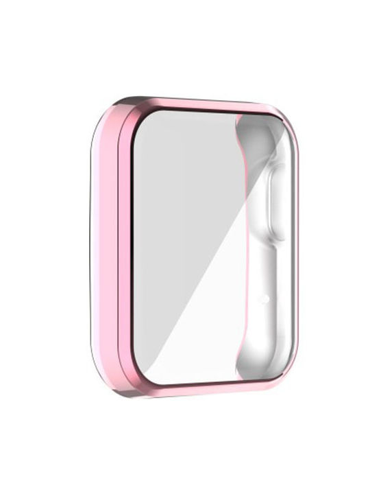 Schutzhülle aus Silikon mit Bildschirmabdeckung Silikonhülle in Rosa Farbe für Mi Watch Lite