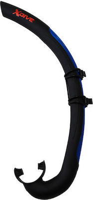 XDive Flow Snorkel Blue with Silicone Mouthpiece