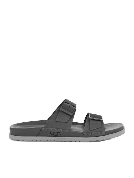 UGG Buckle Δερμάτινα Ανδρικά Σανδάλια σε Γκρι Χ...