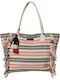 Funky Buddha Fabric Beach Bag Multi Red