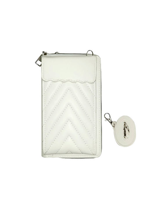 227806 WOMEN'S PURSE WITH MOBILE PHONE POUCH V-STORE_WHITE