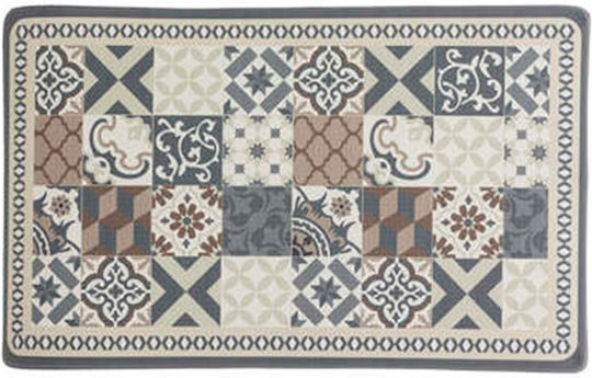 5Five Ορθογώνιο Χαλάκι Κουζίνας 45x75cm 164778-D2 Γκρι