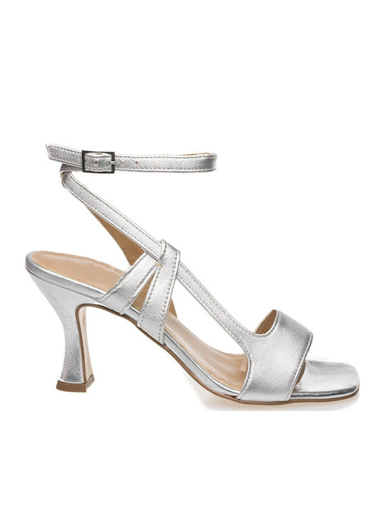 Paola Ferri Leather Sandals Silver