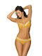 Marko Underwire Bikini Set Bra & Slip Bottom with Adjustable Straps Yellow