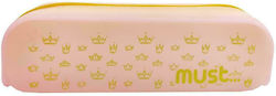Must Team Focus Pencil Case Silicone Barrel Pink
