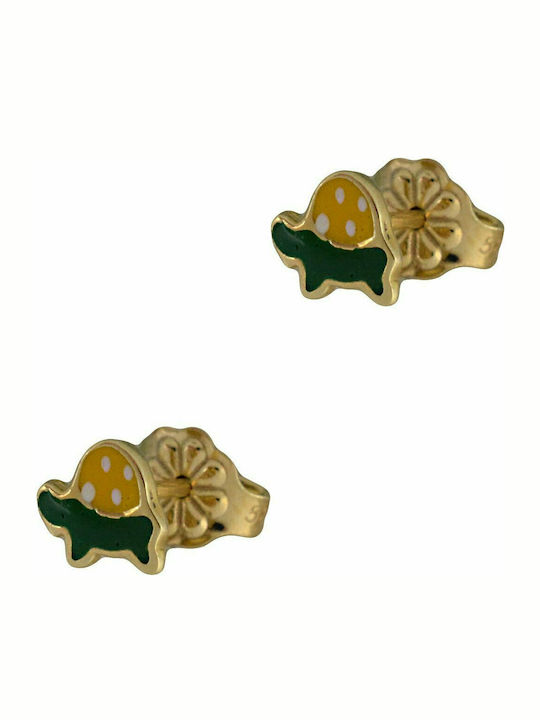 Mertzios.gr Gold Studs Kids Earrings 14K