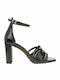 Sandalen aus Lackleder Schwarz