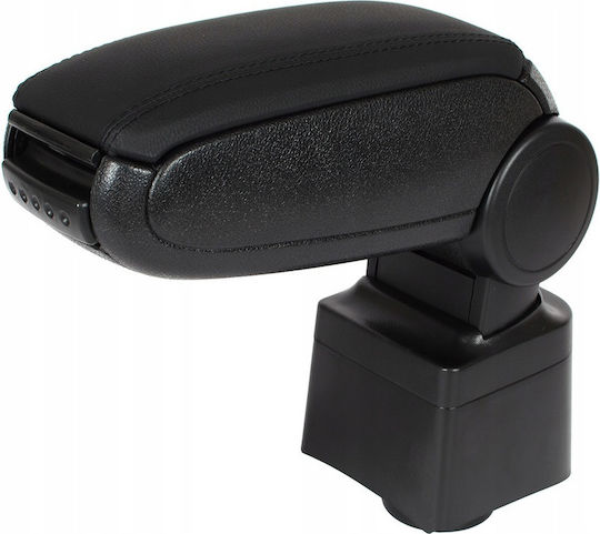 Car Leather Armrest for Volkswagen Polo V Black