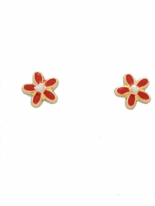 Mertzios.gr Gold Studs Kids Earrings 14K