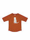Laessig Tiger Rust Kids Swimwear Rashguard Brown