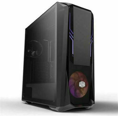 CoolerMaster MasterBox 500 Gaming Midi Tower Computer Case with Window Panel and RGB Lighting Black