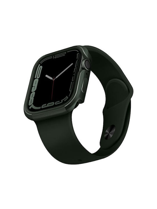 Uniq Valencia Carcasă Metalică în culoarea Verde pentru Apple Watch 45mm