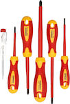 Ferrestock Set 6 Electrician Screwdrivers with 6 Interchangeable Tips