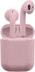 Streetz TWS-0006 Earbud Bluetooth Handsfree Căști cu Carcasă de Încărcare Roz