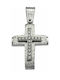 Mertzios.gr White Gold Cross 14K