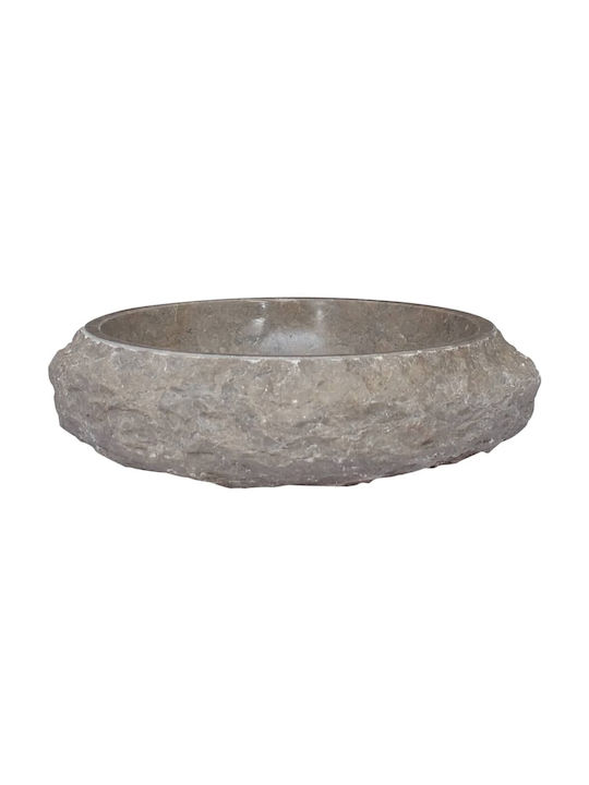 vidaXL Vessel Sink Stone 40x40x12cm Gray