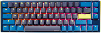 Ducky One 3 SF DayBreak Gaming Mechanical Keyboard 65% with Cherry MX Silent Red Switch and RGB Lighting (English US) Blue