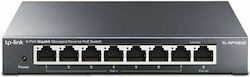 TP-LINK TL-RP108GE v1 Gestionat L2 PoE Switch cu 8 Porturi Gigabit (1Gbps) Ethernet