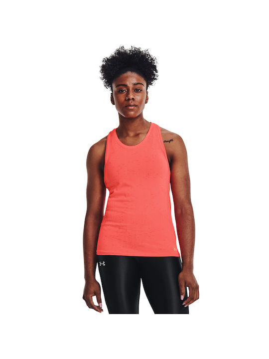 Under Armour Seamless Run Αμάνικη Γυναικεία Αθλητική Μπλούζα Πορτοκαλί