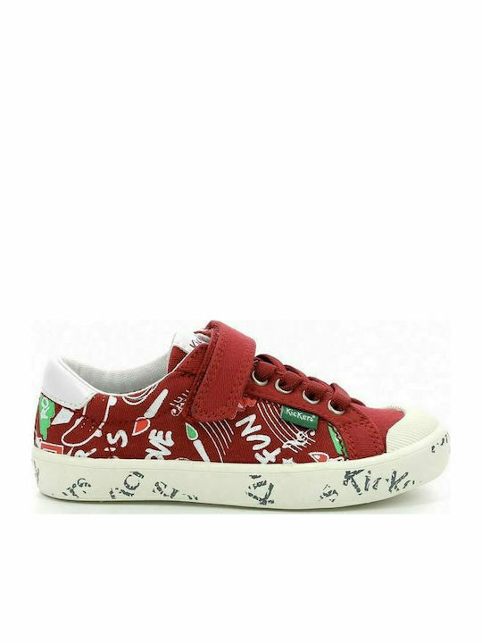 Kickers Kids Sneakers with Scratch Red