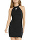 Classics Sommer Mini Sportliches Damenkleid Ärmellos Schwarze