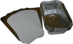 Einweg-Aluminiumschalen Nr. 220 mit Deckel, 10 Stück