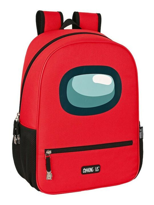 Safta Among Us School Bag Backpack Elementary, Elementary in Red color 14lt