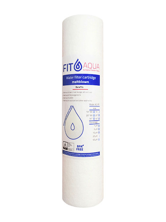 Fit Aqua Ανταλλακτικό Φίλτρο Νερού Κεντρικής Παροχής από Πολυπροπυλένιο 10" 20 μm