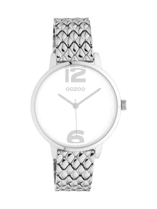 Oozoo Timepieces Watch with White Metal Bracelet