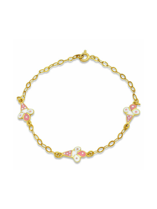 Children's Silver Gold Plated Bracelet 925