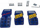 R3000 Pedalsatz Universal Aluminium Blau 3Stück