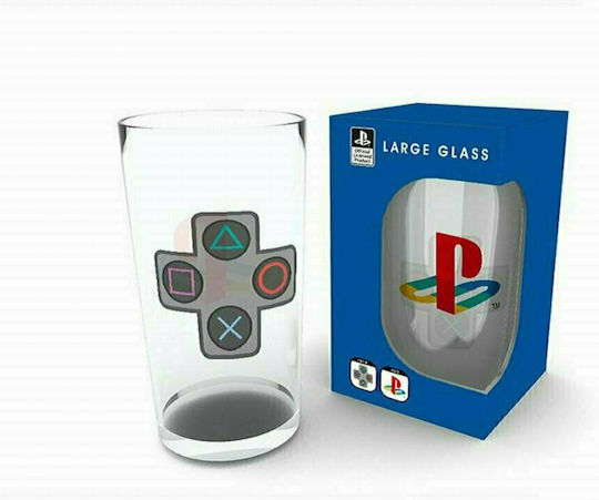 Abysse Playstation - Buttons Ποτήρι Νερού από Γυαλί 400ml