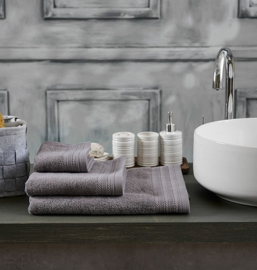 Cokitex Hand Towel One Colour 30x50cm Gray Weight 500gsm
